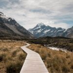 Path to a moutain landscape